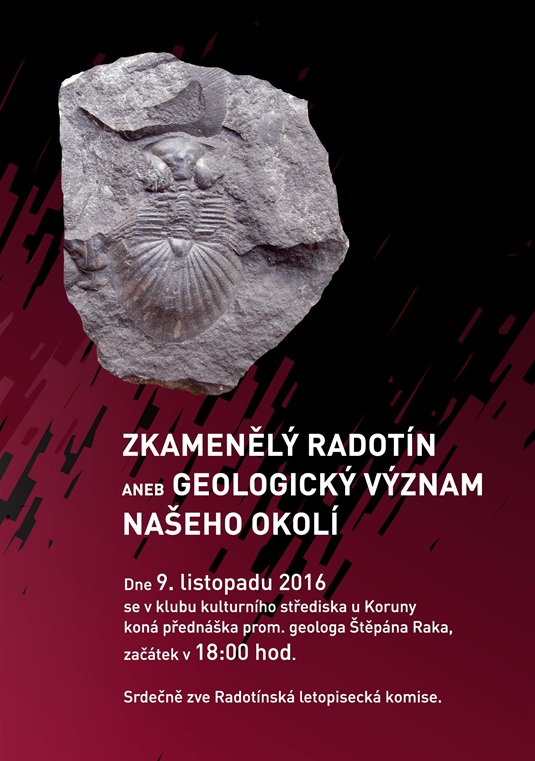 Přednáška o geologii Radotína a jeho okolí, 9.11.2016