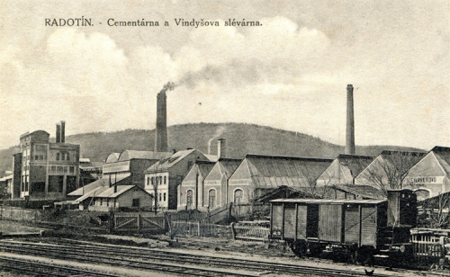 1924: Železnice, Vindyšova továrna a cementárna