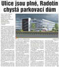 Náš region | 9.3.2017 | Strana: 1 | Autor: (jap) Ulice jsou plné, Radotín chystá parkovací dům