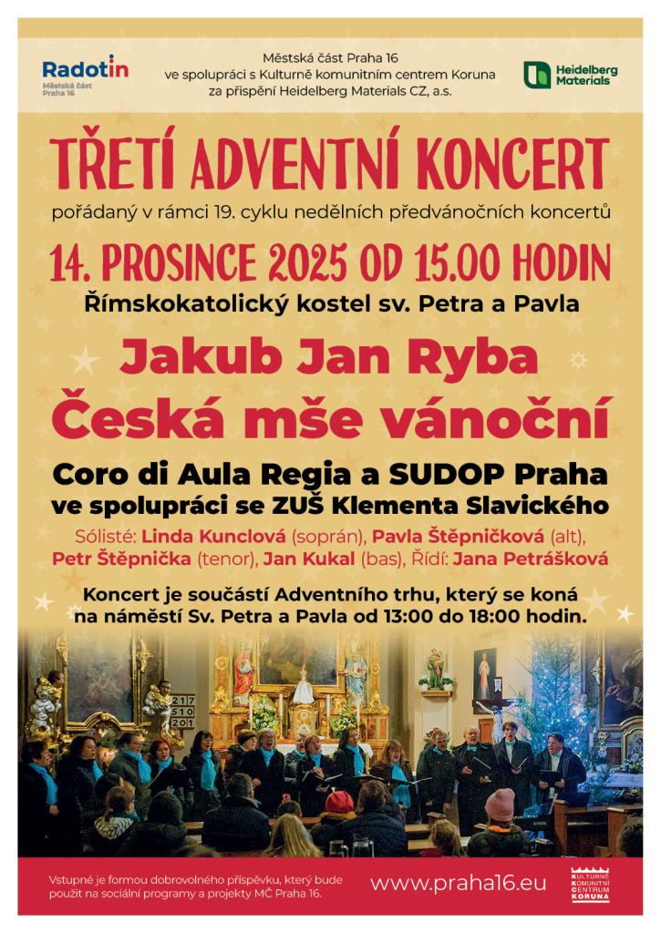 Třetí adventní koncert a Vánoční trh