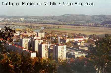 Pohled od Klapice na Radotín s řekou Berounkou