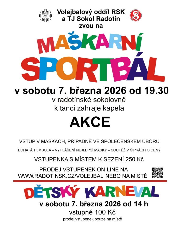Maškarní sportbál 2026