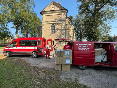 Předání humanitární pomoci na Broumovsku, 19.9.2024