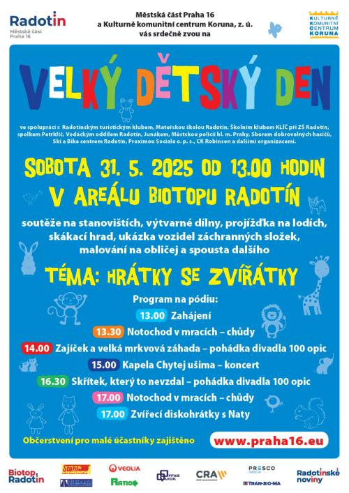 Velký dětský den, Pražský dopravní den dětí a historické autobusy v ulicích Radotína