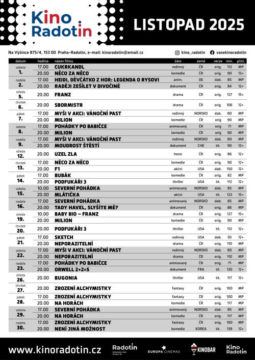 kino - listopad 2025