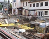 Práce na stavbě trati, radotínské nádraží, 10.9.2022