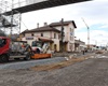 Práce na stavbě trati, radotínské nádraží, 10.9.2022