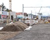 Práce na stavbě trati, radotínské nádraží, 10.9.2022
