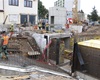 Práce na stavbě trati, radotínské nádraží, 10.9.2022