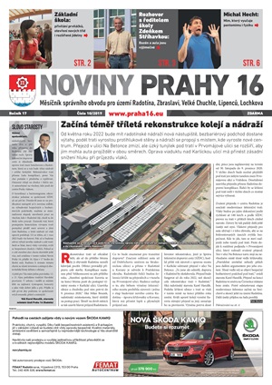 Titulní strana Novin Prahy 16
