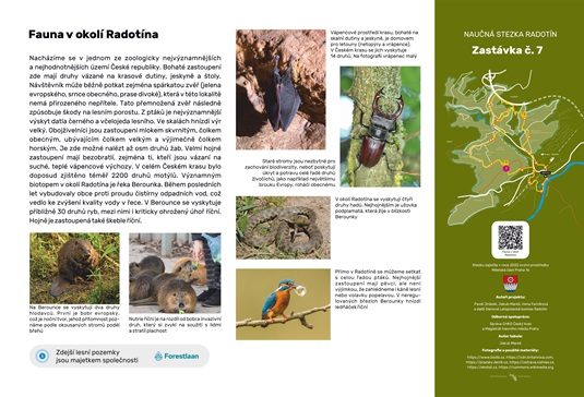 Naučná stezka Radotín - Zastávka č. 7 - Fauna v okolí Radotína