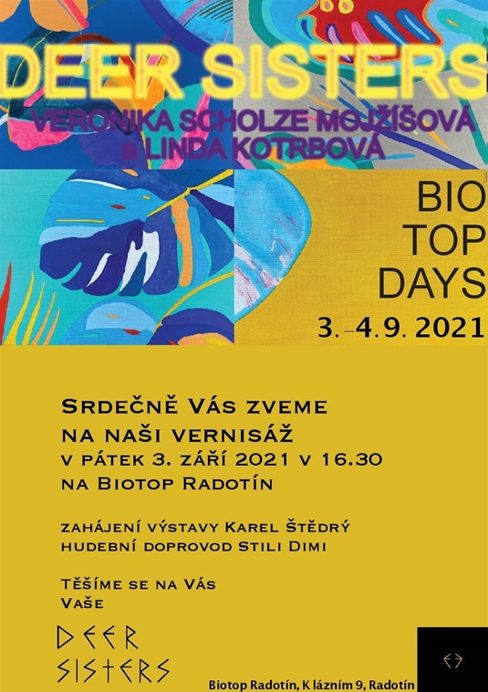 BiotopDays 2021, pozvánka na vernisáž Deersisters