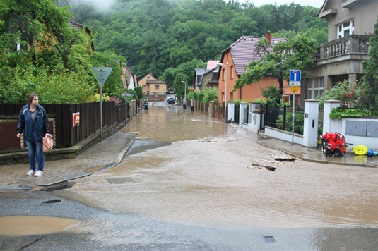 Blesková povodeň v Radotíně, 29.6.2017