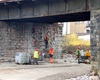 Práce na mostě v Radotíně, 31.3.2020