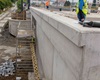 Postup stavebních prací na tunýlku v Prvomájové ulici a kresby na zdi kolem trati, 6.8.2021